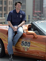 Patrick Dempsey with the Indy 500 Corvette Pace Car