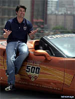 Patrick Dempsey with the Indy 500 Corvette Pace Car