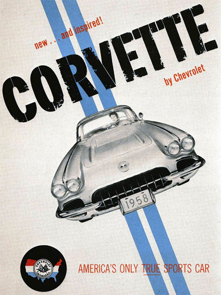 Corvette Ad Watch: 1958 Corvette Dealer Poster