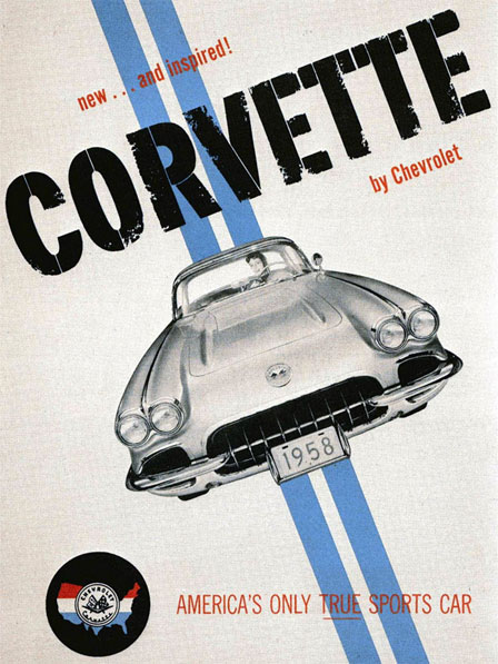 Corvette Ad Watch: 1958 Corvette Dealer Poster