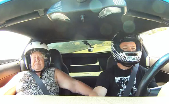 [VIDEO] Mom Gets Taken For a Ride Around Laguna Seca in a Corvette Z06