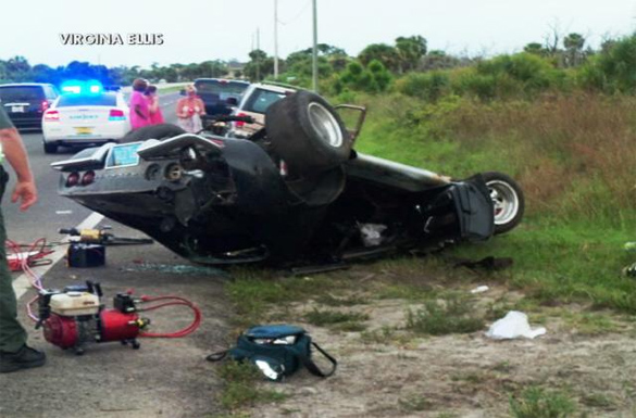 [ACCIDENTS] Early C3 Corvette Flips on US-1 in Florida