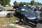 State Trooper Crashes Into a Corvette Parked at a Maryland Chevy Dealership