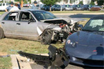 State Trooper Crashes Into a Corvette Parked at a Maryland Chevy Dealership