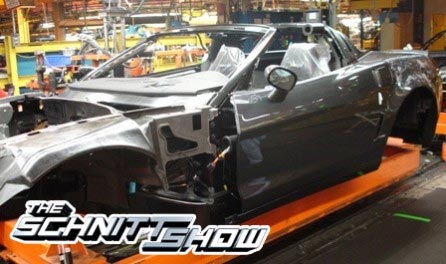 A Corvette ZR1 on the Assembly Line