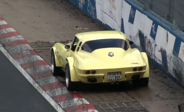 [VIDEO] Classic Corvette Dodges Bullet at Nurburgring