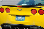 Rear spoiler creates downforce at high speeds