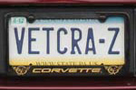 Corvette Vanity License Plates from Corvettes at Carlisle
