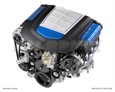 2009 Corvette ZR1's supercharged LS9 power plant