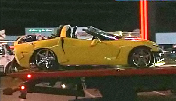 Woman Speeds out of Ferrari Dealership and Crashes Corvette