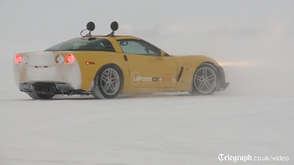 [VIDEO] Drifting a Corvette Z06 on an Arctic Ice Track