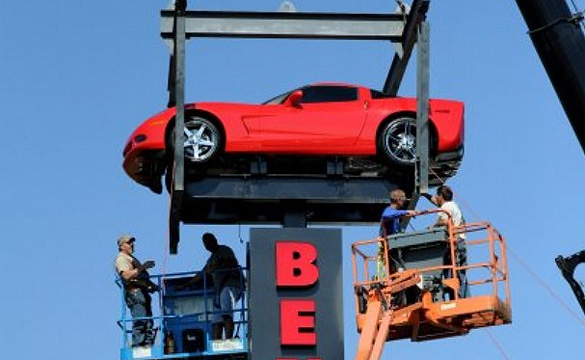 Evansville Dealer Puts a Corvette High in the Sky