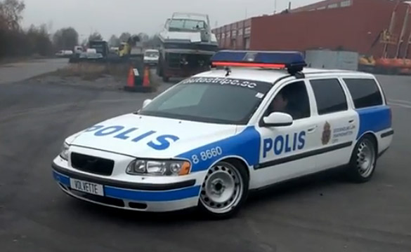 [VIDEO] No Escaping the Corvette-Powered Volvette V70 Police Car