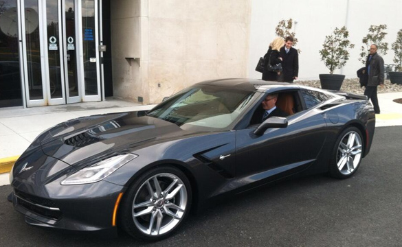 GM Chairman/CEO Akerson Takes the New 2014 Corvette Stingray to Capital Hill