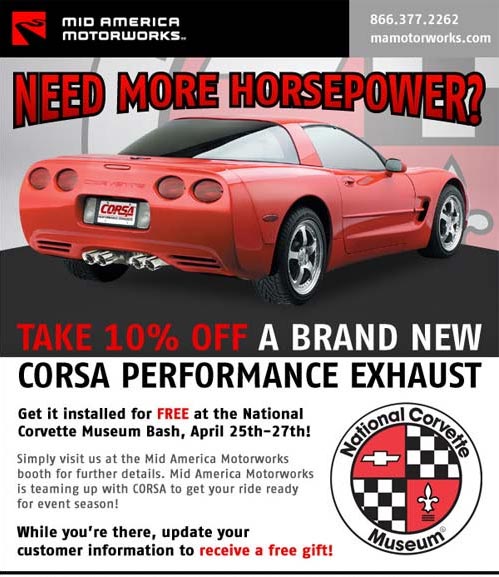 Visit Mid America Motorsworks at the NCM Bash and Save on Corsa Exhaust Systems