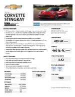 More GM Docs Suggests 2014 Corvette Stingray Coupe to have 455 HP and 460 lb.-ft Torque