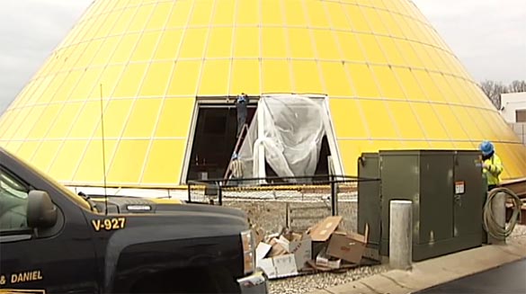 Work Begins to Repair the Sinkhole at the National Corvette Museum 