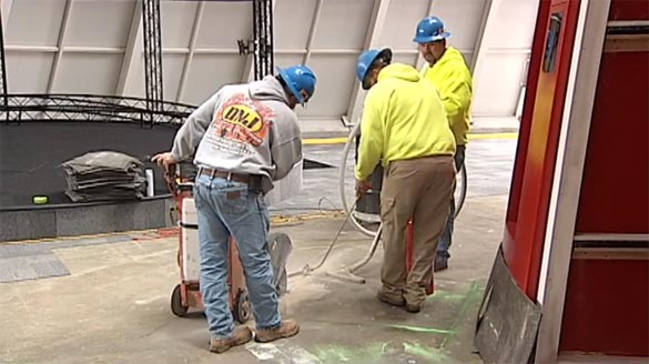 Work Begins to Repair the Sinkhole at the National Corvette Museum