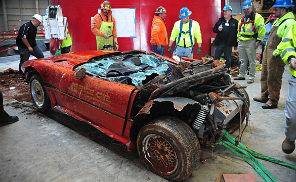 [VIDEO] Watch the Rescue of the 1984 Corvette PPG Pace Car from the Corvette Museum Sinkhole