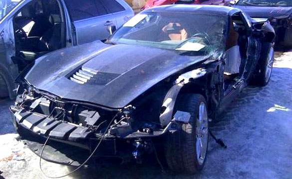 [ACCIDENT] 2014 Corvette Stingray with 562 Miles is a Totaled Mess