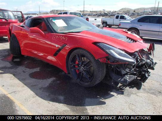 Salvage C7 Corvette Stingray with 293 Miles