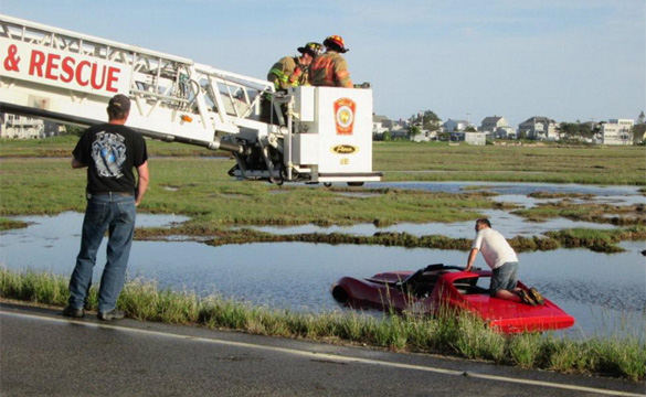 Man Arrested After Driving a Borrowed 1971 Corvette Into a Saltwater Marsh