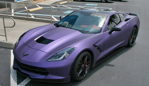 [PICS] Corvette Stingray Gets a Matte Purple Metallic Wrap