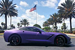 Corvette Stingray Gets a Matte Purple Metallic Wrap
