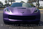 Corvette Stingray Gets a Matte Purple Metallic Wrap