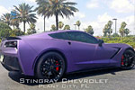 Corvette Stingray Gets a Matte Purple Metallic Wrap