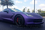 Corvette Stingray Gets a Matte Purple Metallic Wrap