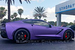 Corvette Stingray Gets a Matte Purple Metallic Wrap