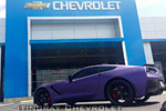 Corvette Stingray Gets a Matte Purple Metallic Wrap