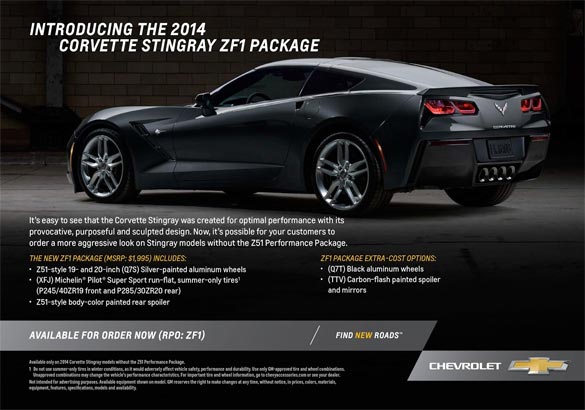Get the ZF1 Appearance Package on a 2014 Corvette Stingray