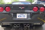 Corvette Vanity Plates from Bloomington Gold 2014