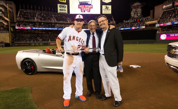 Chevrolet Awards a Corvette Stingray Convertible to Baseball's All Star MVP Mike Trout