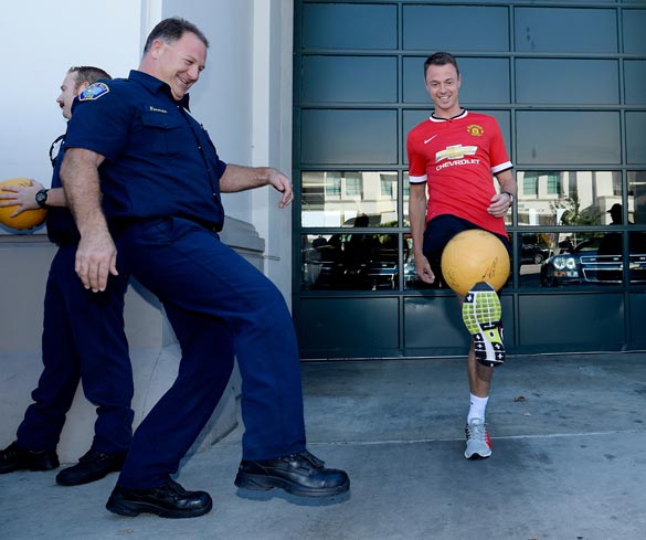 Manchester United FC Players Cruise Beverly Hills In Chevrolet Vehicles
