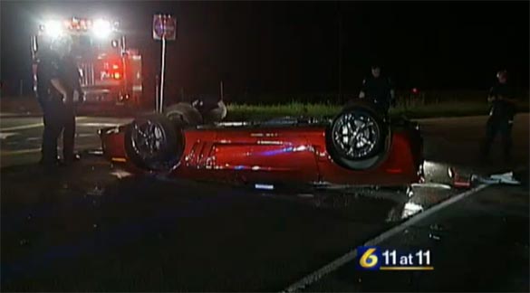 [ACCIDENT] C6 Corvette Grand Sport Flips After Crash in Pennsylvania