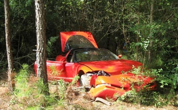 [ACCIDENT] Mechanical Failure Sends a C5 Corvette to the Woodshed