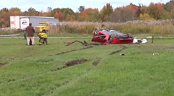 [ACCIDENT] C6 Corvette Z06 Loses Wheel and Rolls Over