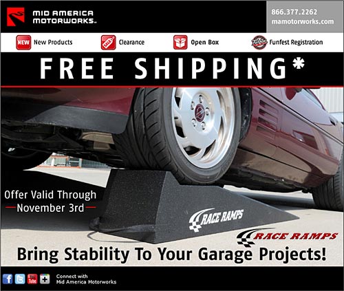 Mid America Motorworks Offering Specials on Race Ramps for your Corvette