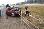2015 Corvette Z06 Convertible Wrecks in the Rain in Mississippi