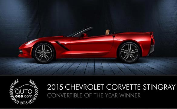 2015 Corvette Stingray Wins Auto123's Convertible of the Year Award