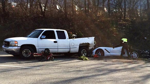 [ACCIDENT] Corvette Stingray Driver Hits a Man Parked on Interstate 71 in Ohio