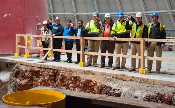 Construction Workers Officially Start to Fill in the Corvette Museum's Sinkhole