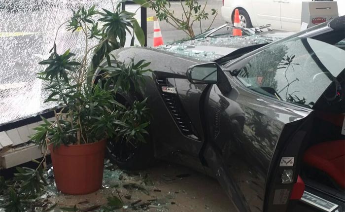 [ACCIDENT] Car Salesman Crashes a $95,830 Corvette Z06 inside Dealership