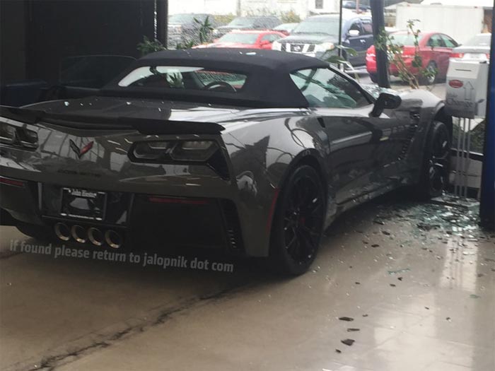 [ACCIDENT] Car Salesman Crashes a $95,830 Corvette Z06 inside Dealership
