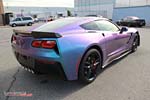 [PICS] Lavender Turquoise Wrapped Corvette Stingray is a Multi-Colored Beauty