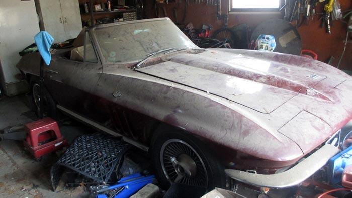 Corvettes on eBay: Garage Find 1966 Corvette Sting Ray