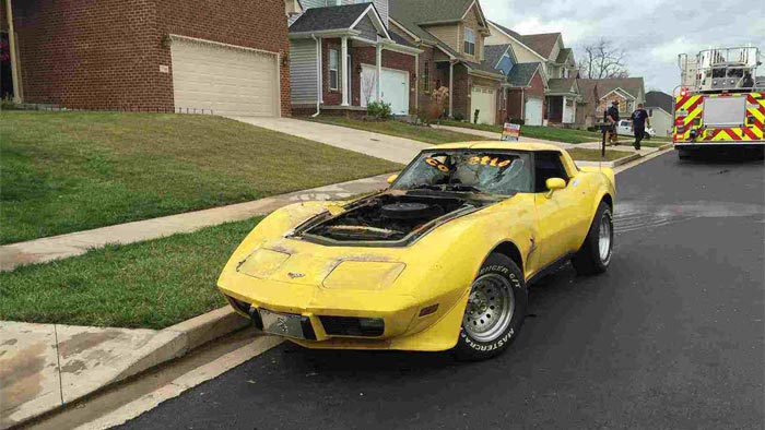 [ACCIDENT]  1979 Corvette Catches Fire and Burns UK Basketball Tickets